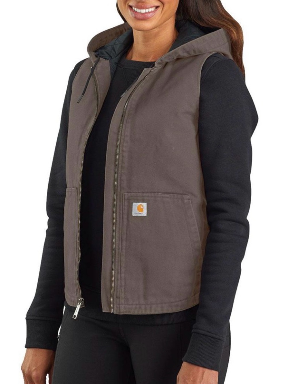 Carhartt Women's Washed Duck Insulated Hooded Vest